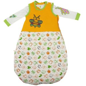 Baby, Bio, Fundstück der Woche, wattiert, Schlafsack, Süß, Biene, orange